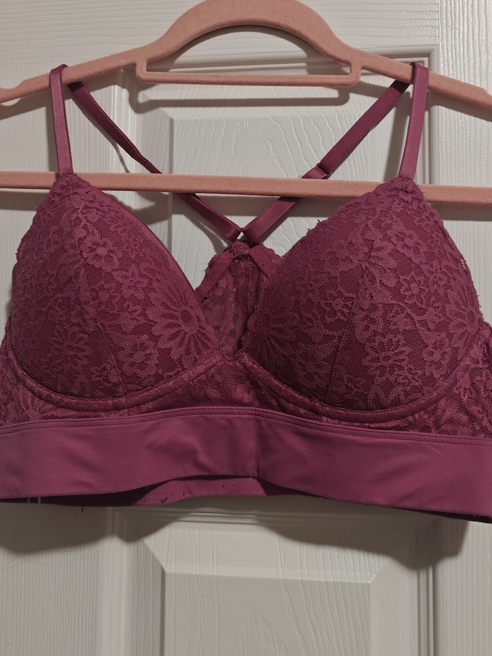 PINK Victoria's Secret Lightly Lined Bralette - Magenta - Medium